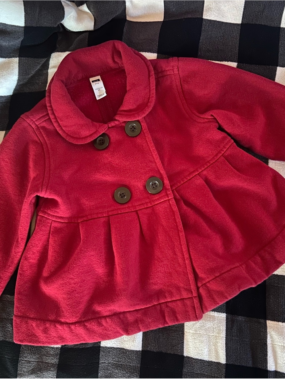 GAP Red Double-Breasted Girls' Peacoat